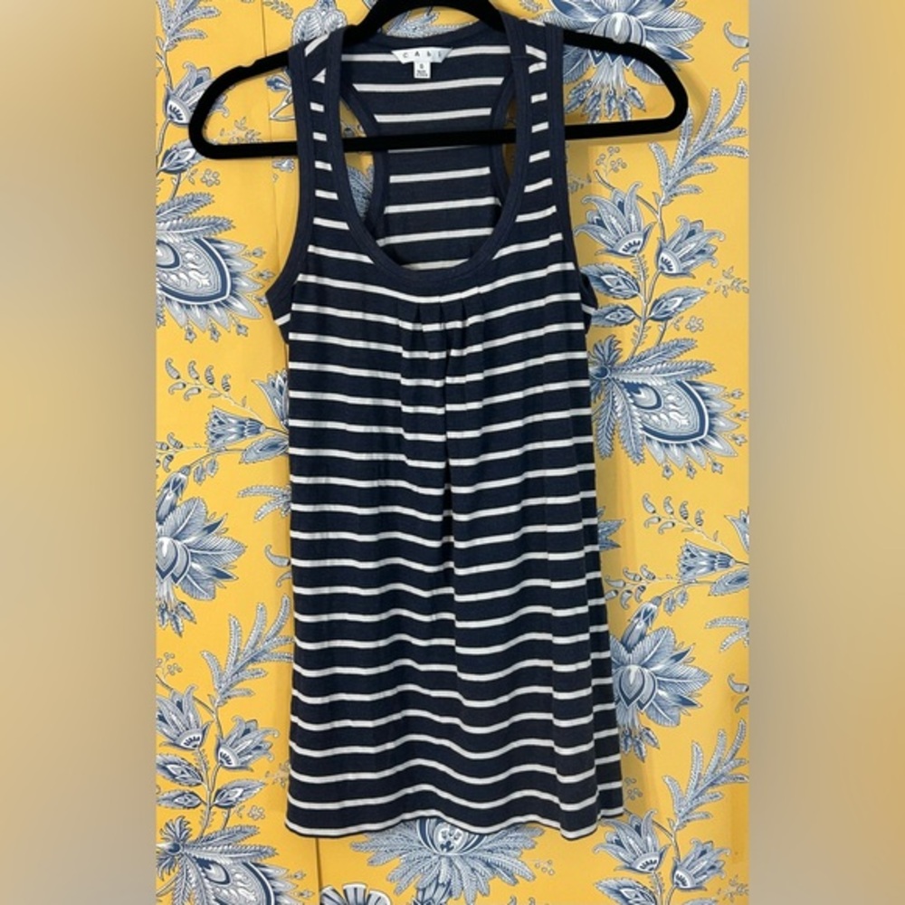 CABI S Nautical Stripe racer back tank top